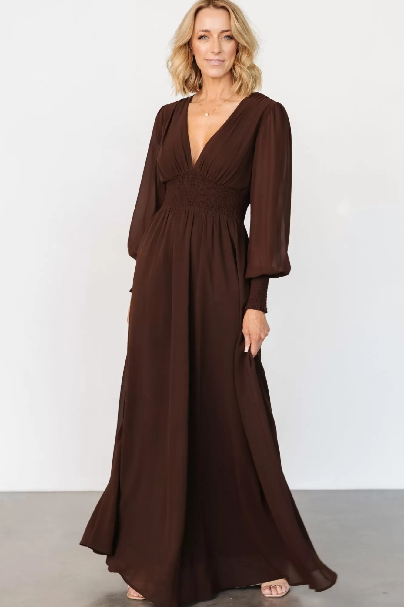 Baltic Born Maxi Dresses | Maxi Dresses | Olivia Maxi Dress | Dark Brown