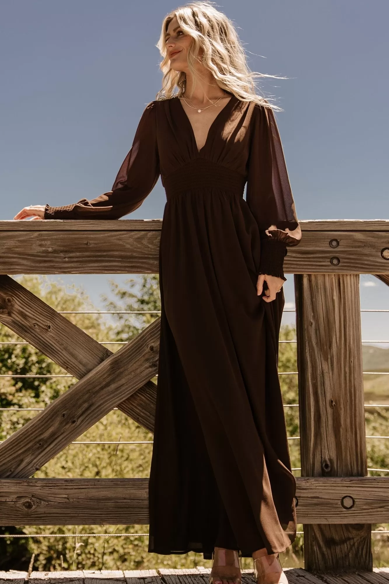 Baltic Born Maxi Dresses | Maxi Dresses | Olivia Maxi Dress | Dark Brown