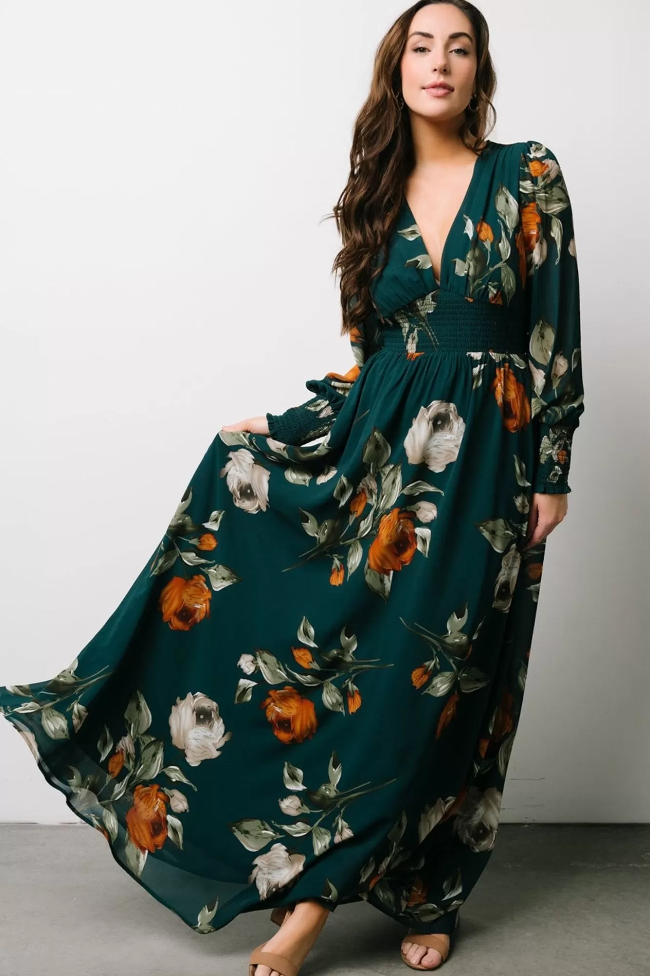 Baltic Born Maxi Dresses | Maxi Dresses | Olivia Maxi Dress | Deep Topaz Floral