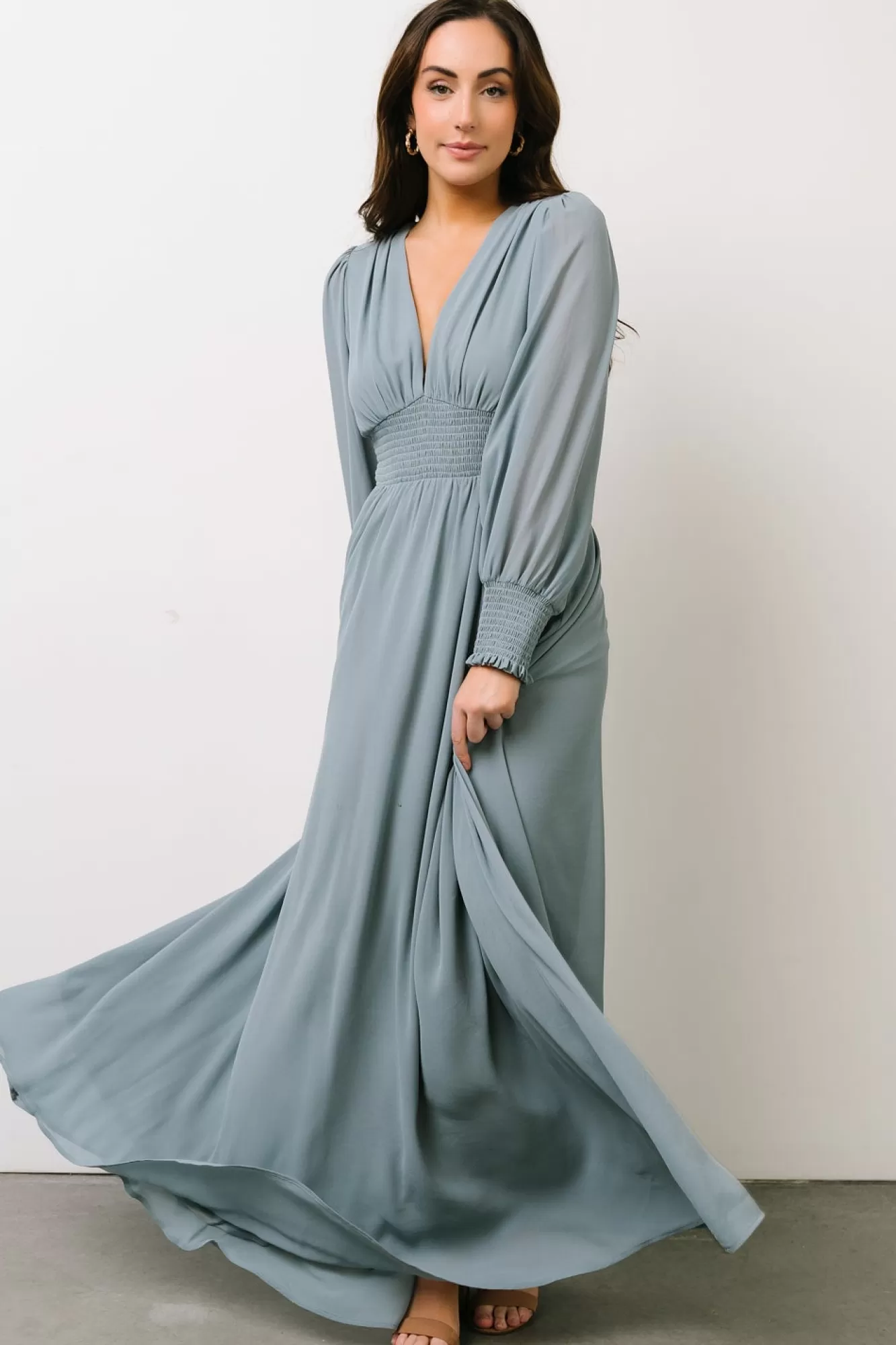 Baltic Born Maxi Dresses | Maxi Dresses | Olivia Maxi Dress | Dusty Blue