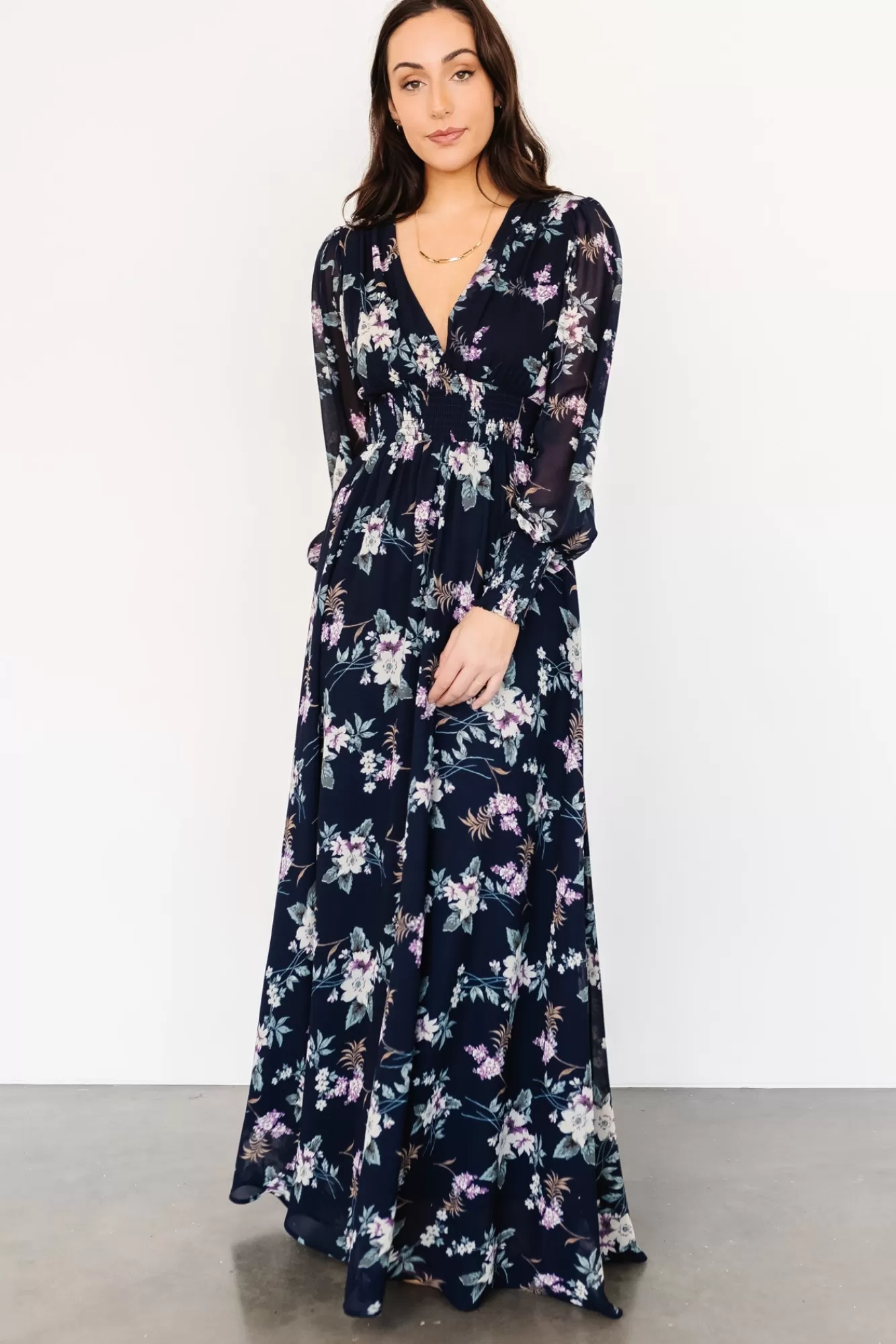 Baltic Born Maxi Dresses | Maxi Dresses | Olivia Maxi Dress | Navy Garden Floral