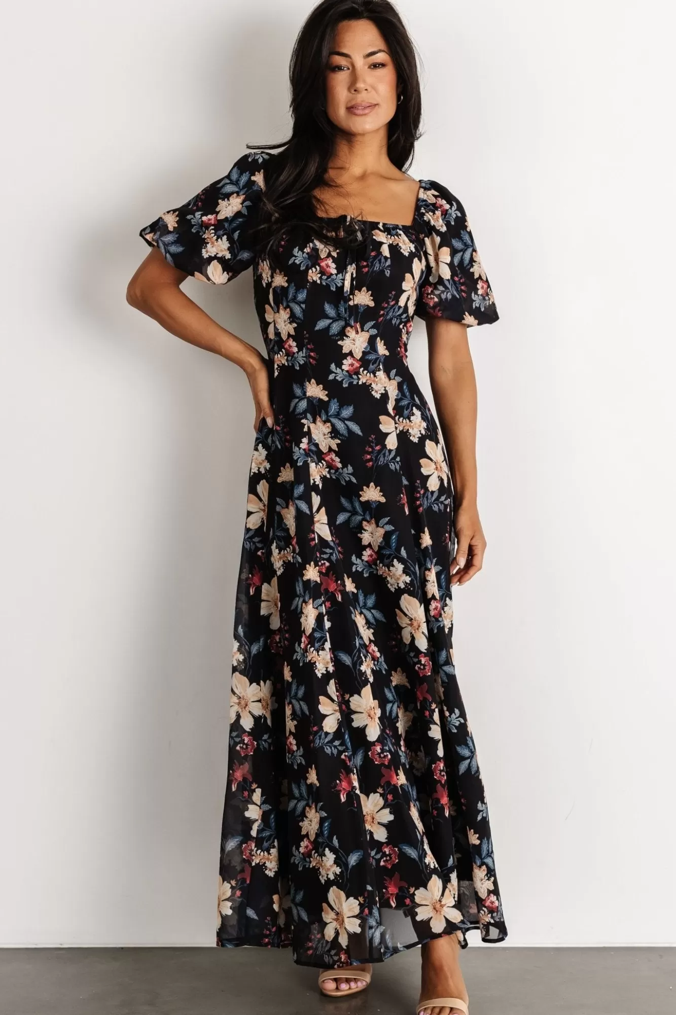 Baltic Born Maxi Dresses | Maxi Dresses | Raelynn Maxi Dress | Black Floral