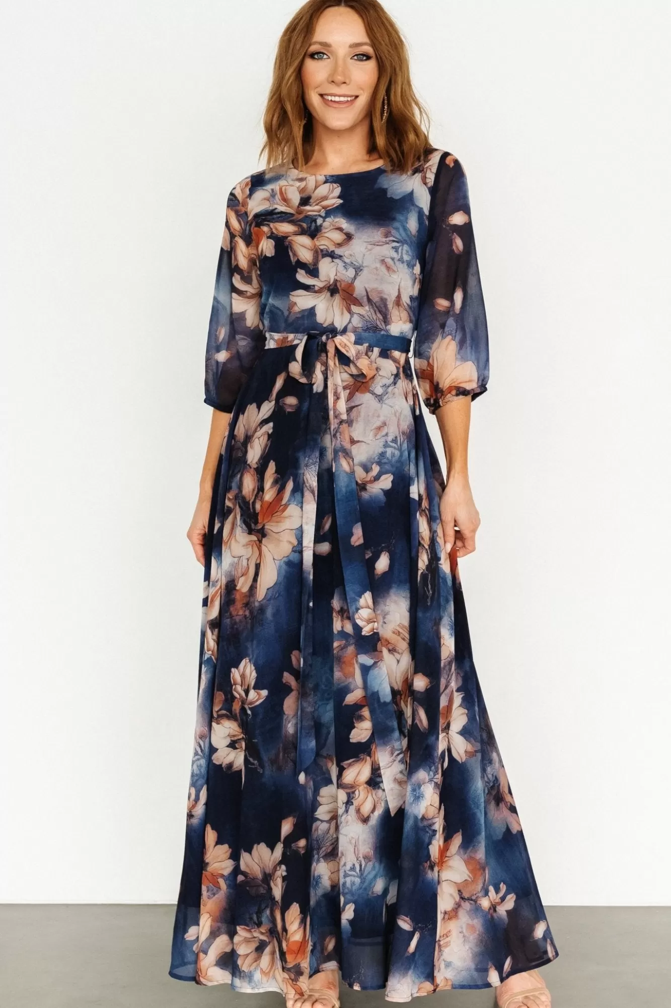 Baltic Born Maxi Dresses | Maxi Dresses | Rebecca Maxi Dress | Dark Blue Floral