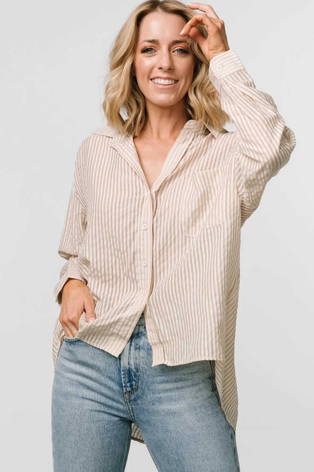 Baltic Born Blouses + Shirts | Sheldon Striped Oversized Top |