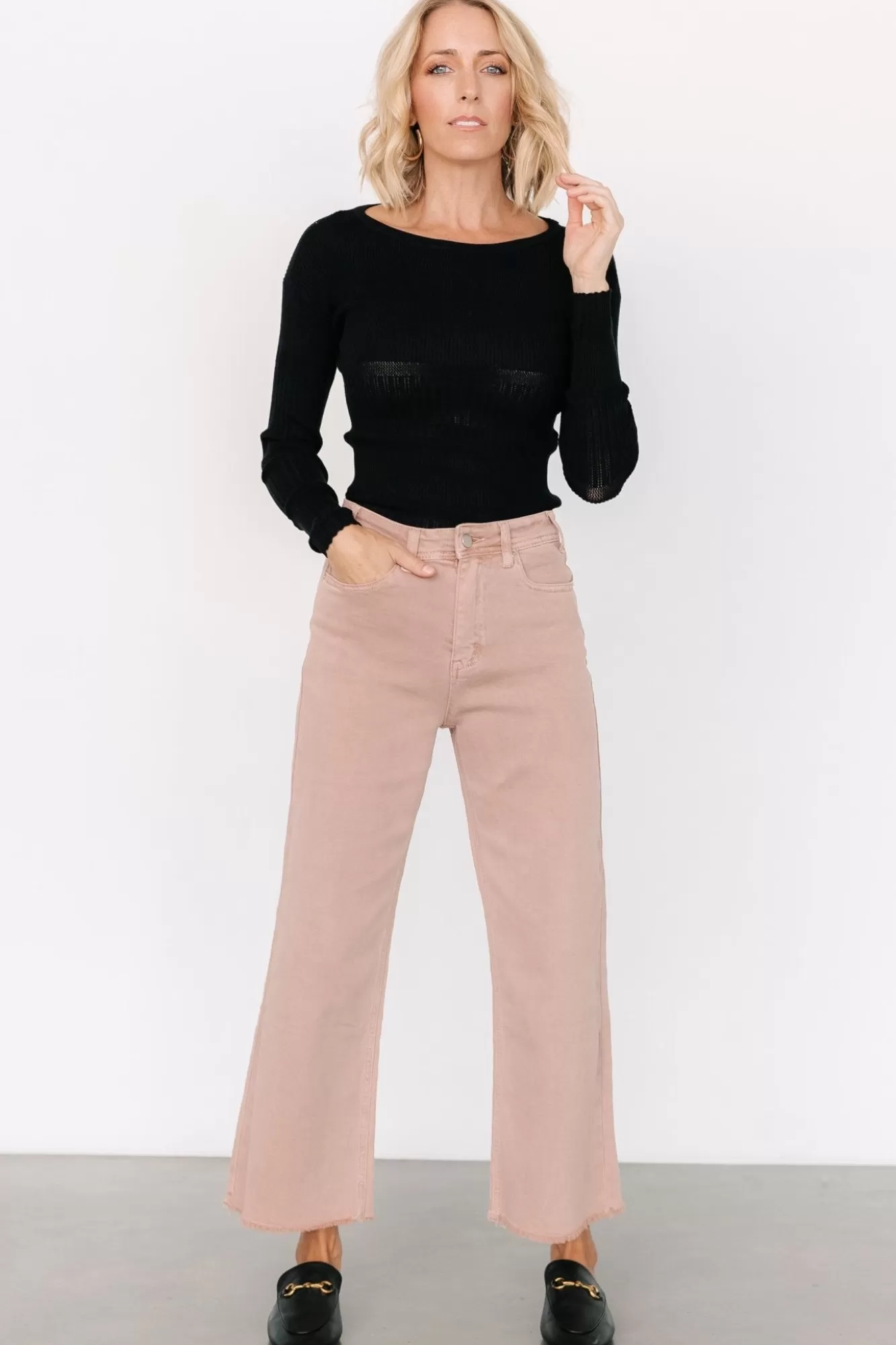 Baltic Born Pants | Spence Denim Pants | Dusty Rose