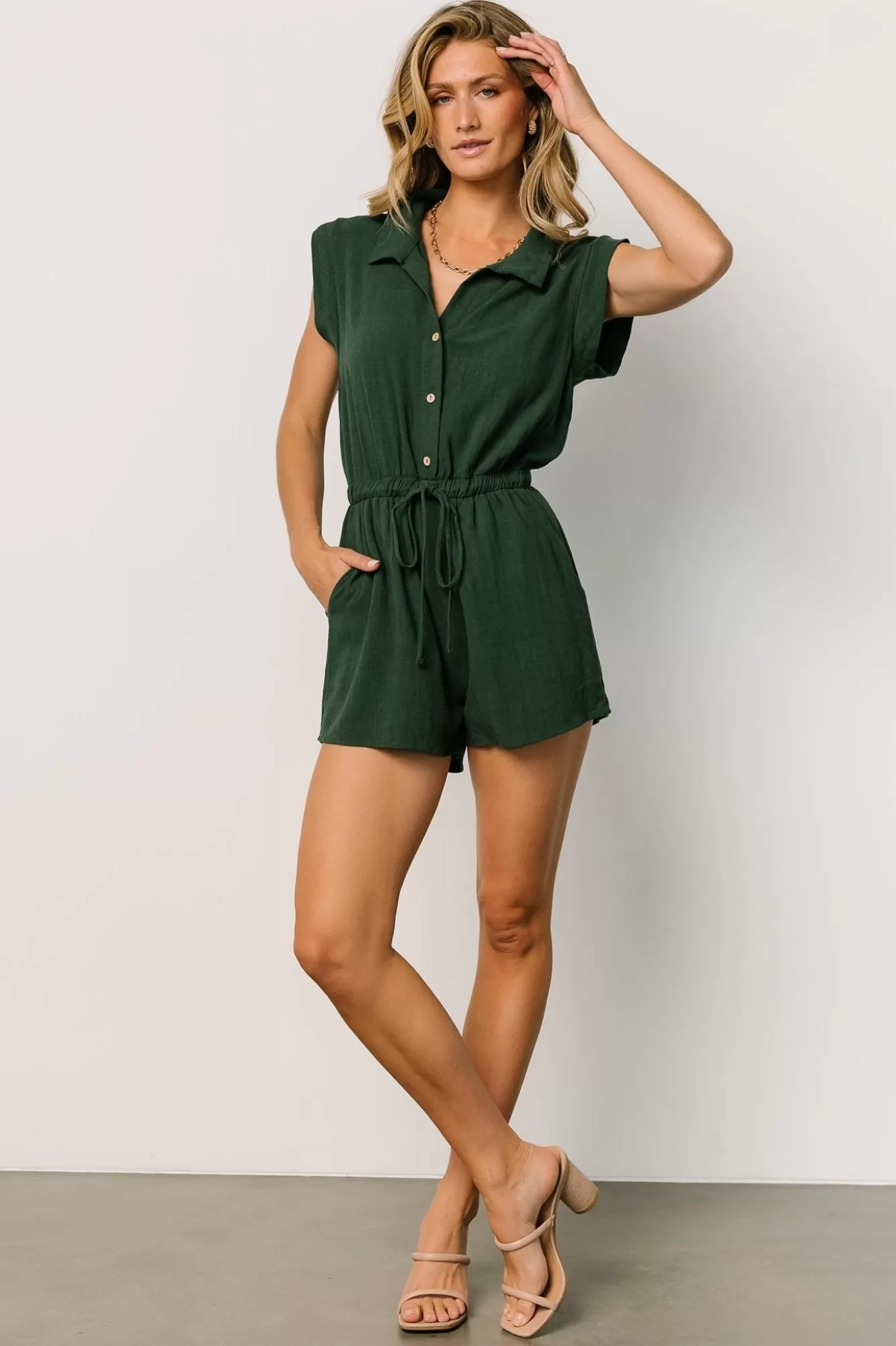 Baltic Born Jumpsuits + Rompers | Toni Romper | Dark Green