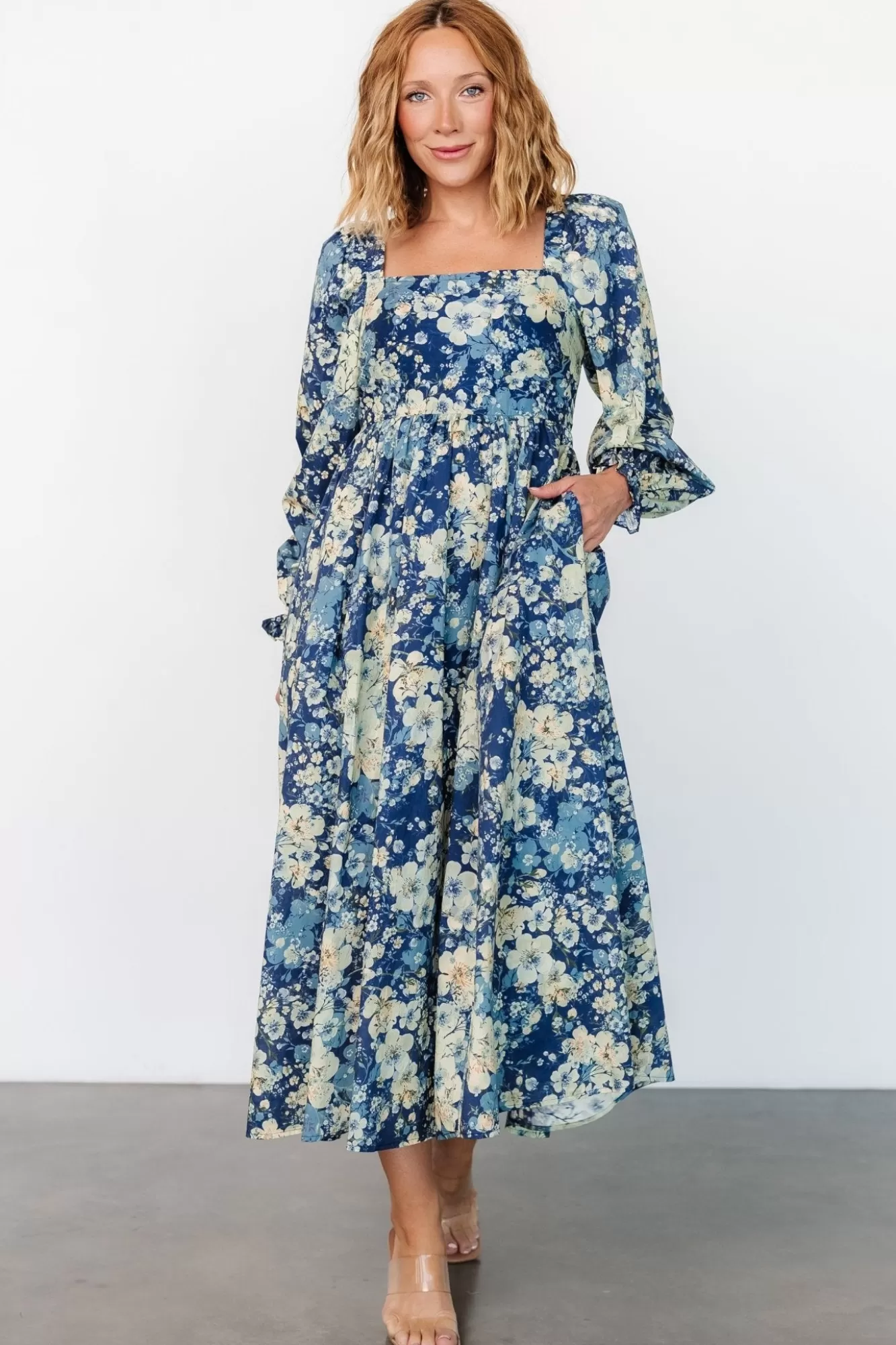 Baltic Born Maxi Dresses | Maxi Dresses | Twyla Dress | Blue + Cream Floral