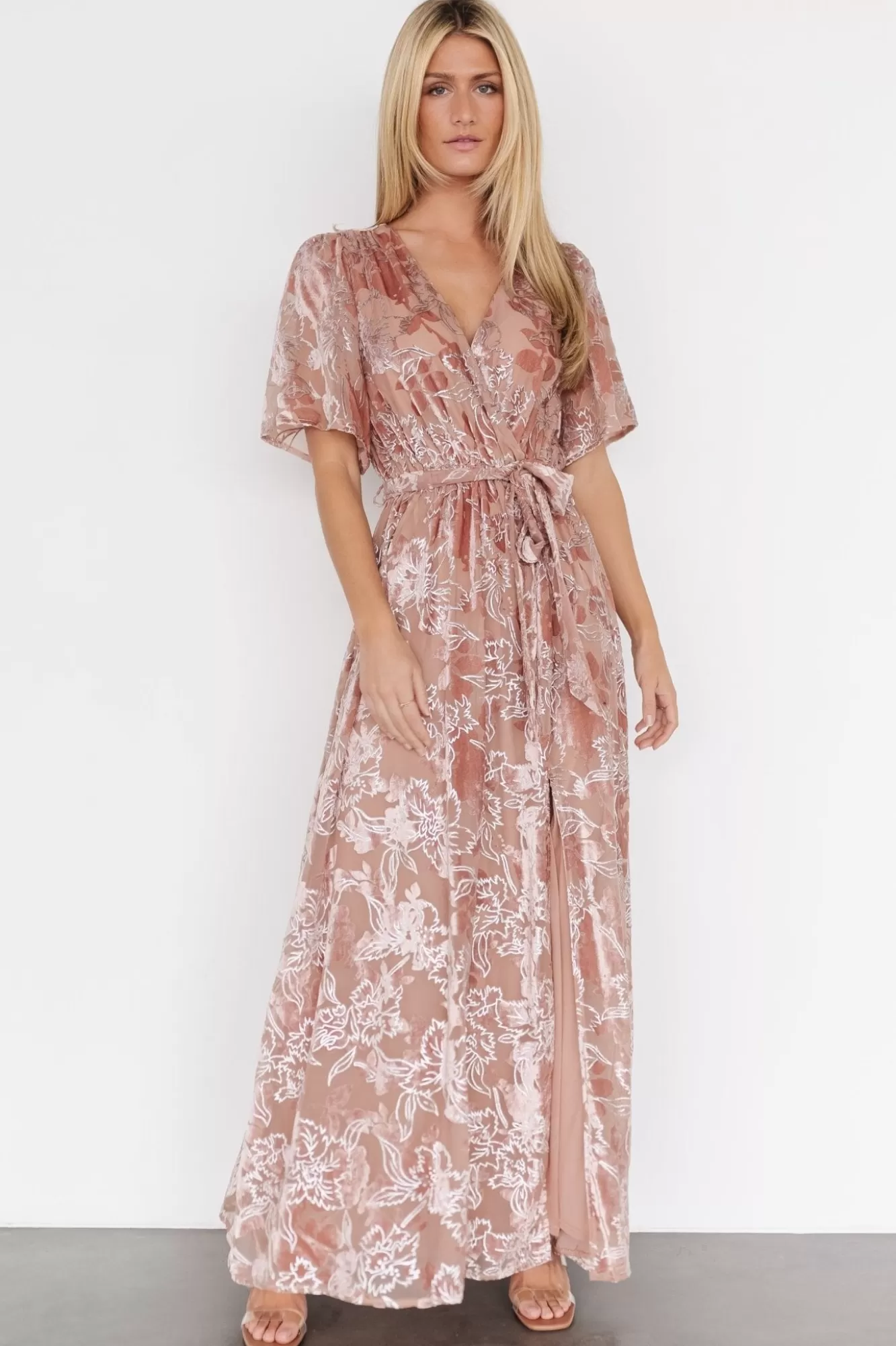 Baltic Born Maxi Dresses | Maxi Dresses | Uma Velvet Maxi Dress | Blush + Silver