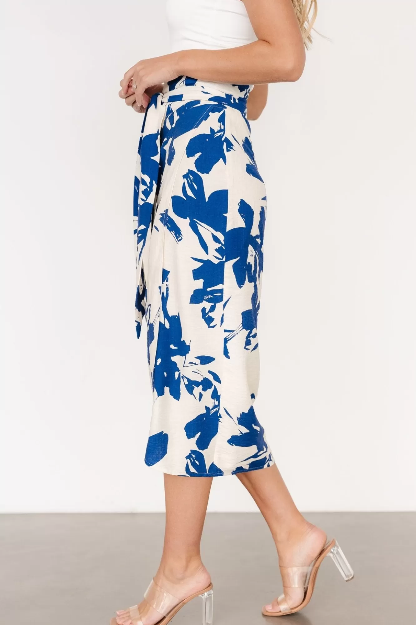 Baltic Born Midi Dresses | Midi Dresses | Vista Wrap Midi Skirt | Blue Print