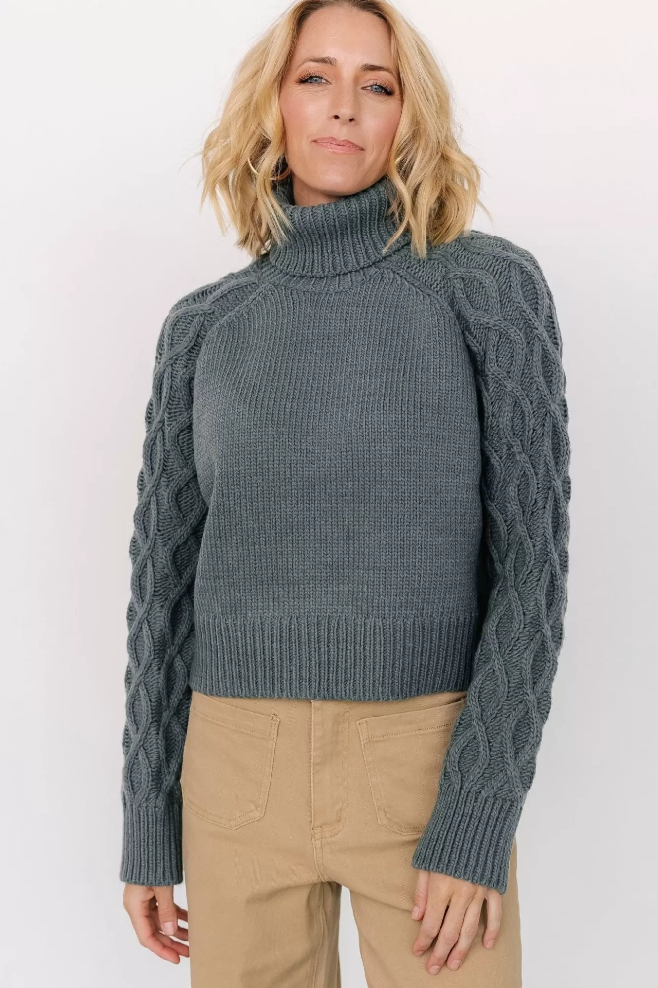 Baltic Born Sweaters | Vonn Turtleneck Sweater | Winter Green