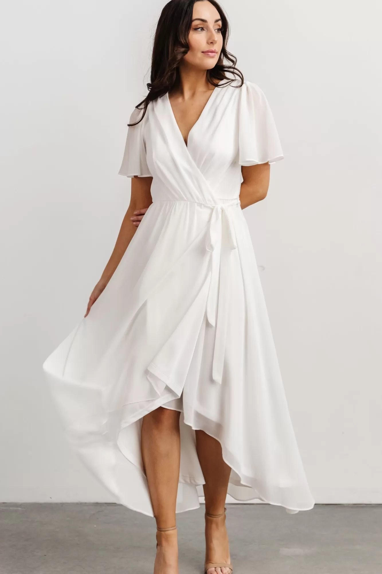 Baltic Born Midi Dresses | Midi Dresses | Waverly Wrap Dress | Off White