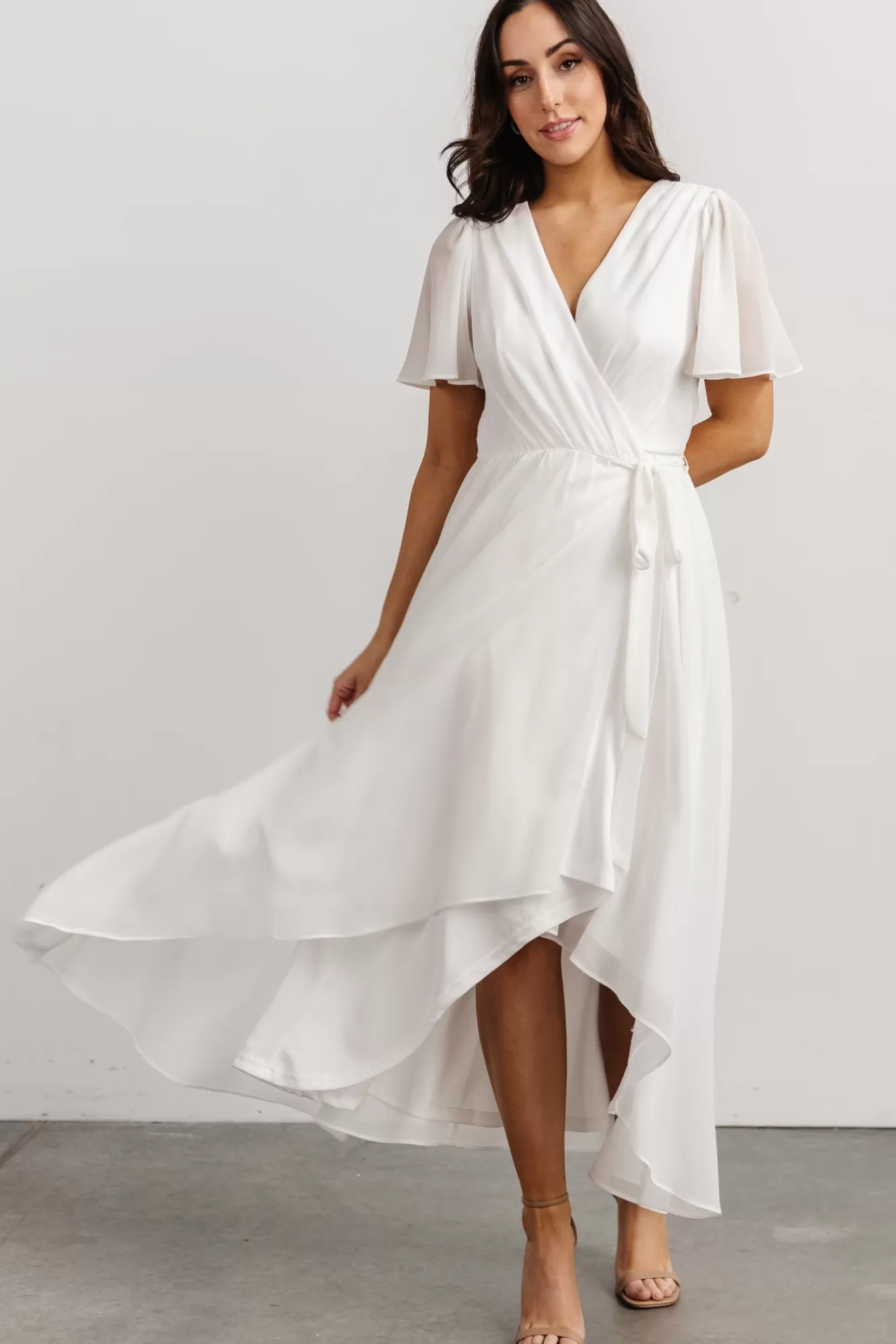 Baltic Born Midi Dresses | Midi Dresses | Waverly Wrap Dress | Off White