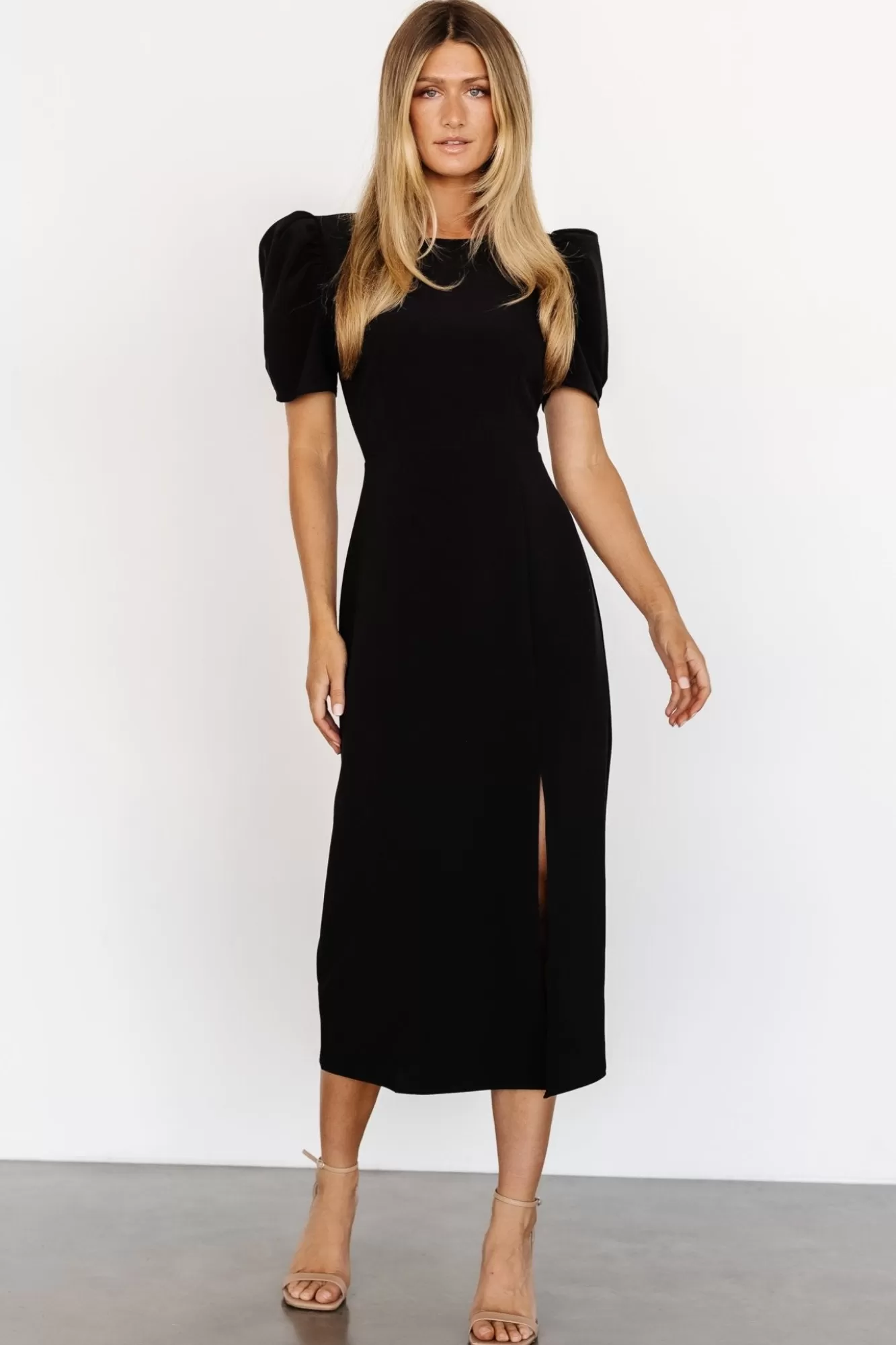 Baltic Born Midi Dresses | Midi Dresses | Younge Puff Sleeve Midi Dress |