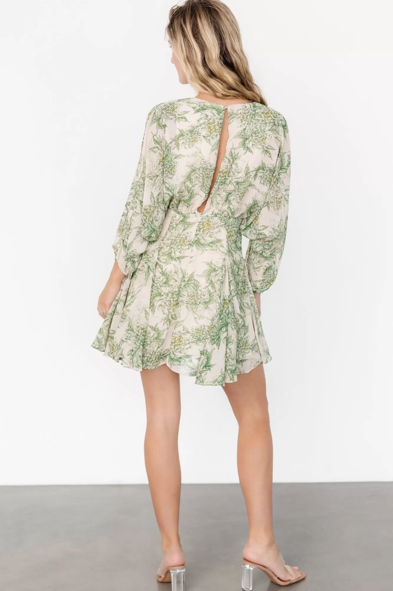 Baltic Born Short Dresses | Short Dresses | Yves Short Dress | Green print