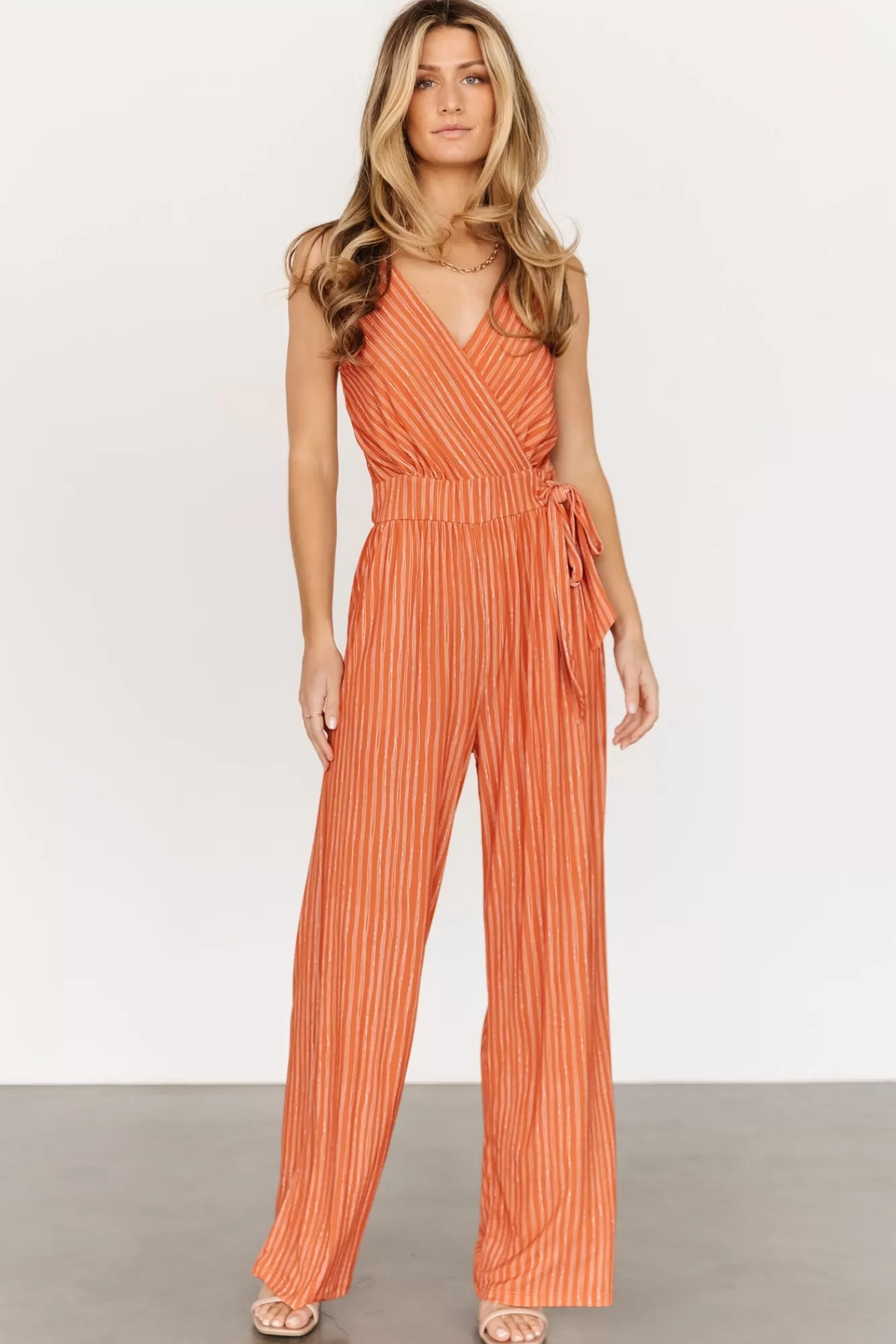 Baltic Born Jumpsuits + Rompers | Zuri Tank Jumpsuit | Burnt Orange Stripe